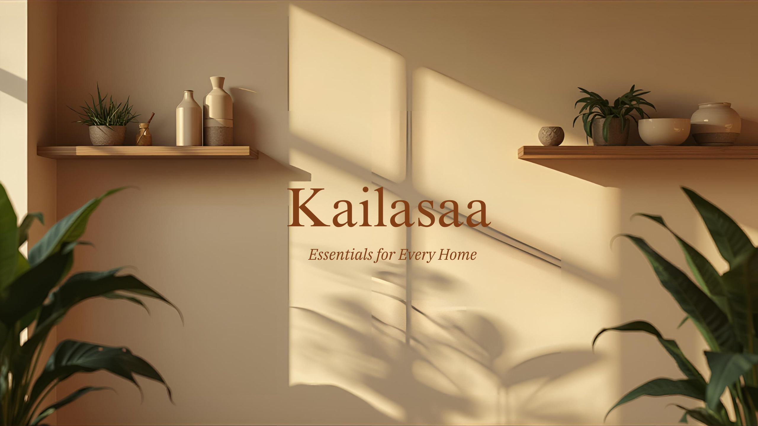 Refined Indian Kitchen with Lush Plants